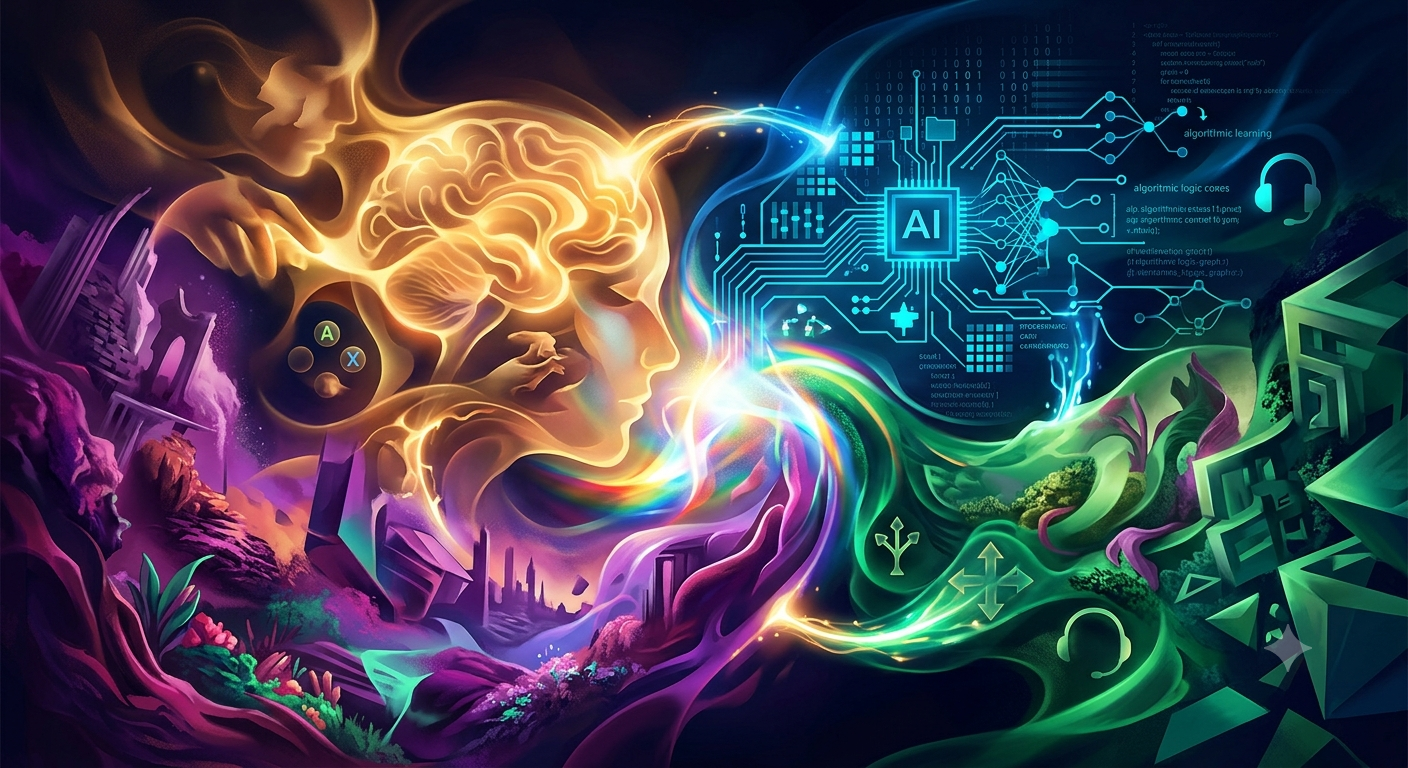 Gaming intelligence connecting human creativity with artificial intelligence in an interactive digital world